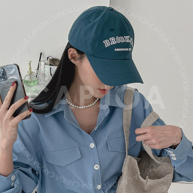 캐주얼 데일리 라운드 자수 남녀공용 볼캡 야구모자