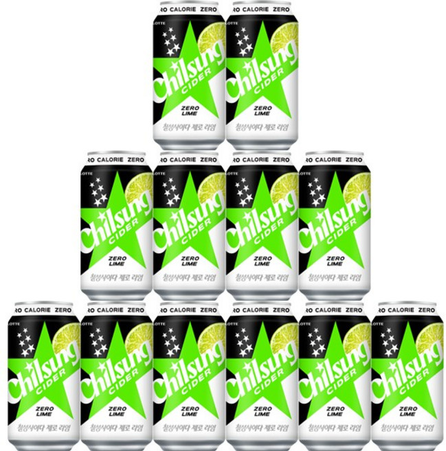 칠성사이다 제로 라임 355mlx24캔, 24개, 355ml