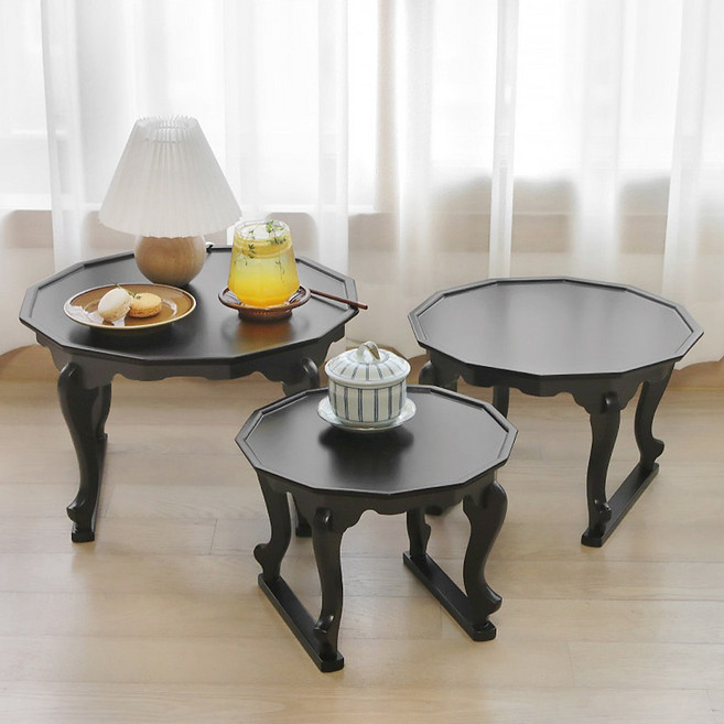 핸드메이드 버들소반 호족반 3size옻칠방식 짜맞춤공법 1인밥상 술상 다도 다과 소반