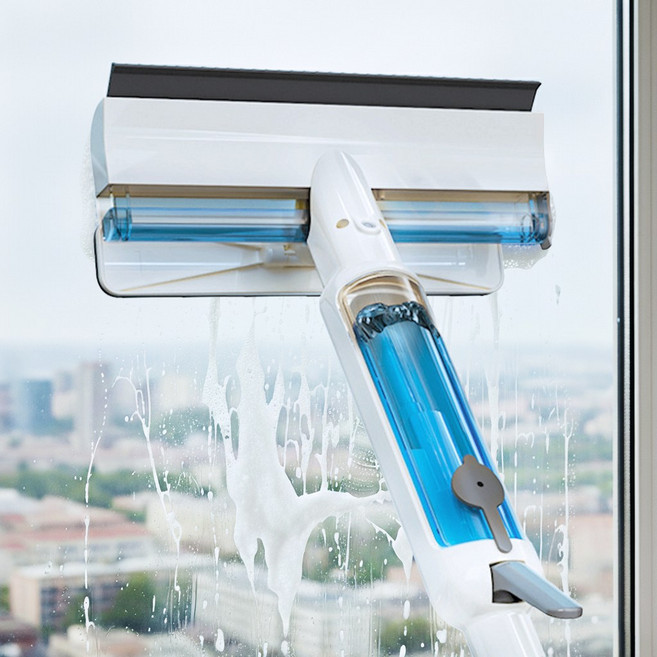 웨일릿 4in1 올인원 프리미엄 유리창닦이 청소용품 길이조절, 퓨어 화이트, 1세트