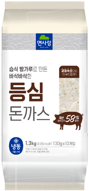 면사랑 등심돈까스 (80g x 10입) 냉동, 1개, 1.3kg