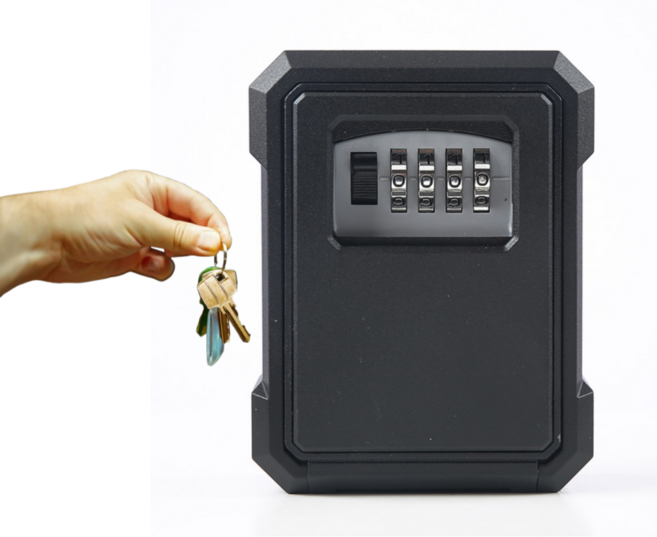 현관 키박스 비밀번호 열쇠보관함 키보관함 열쇠함, 1개, 벽면형 블랙