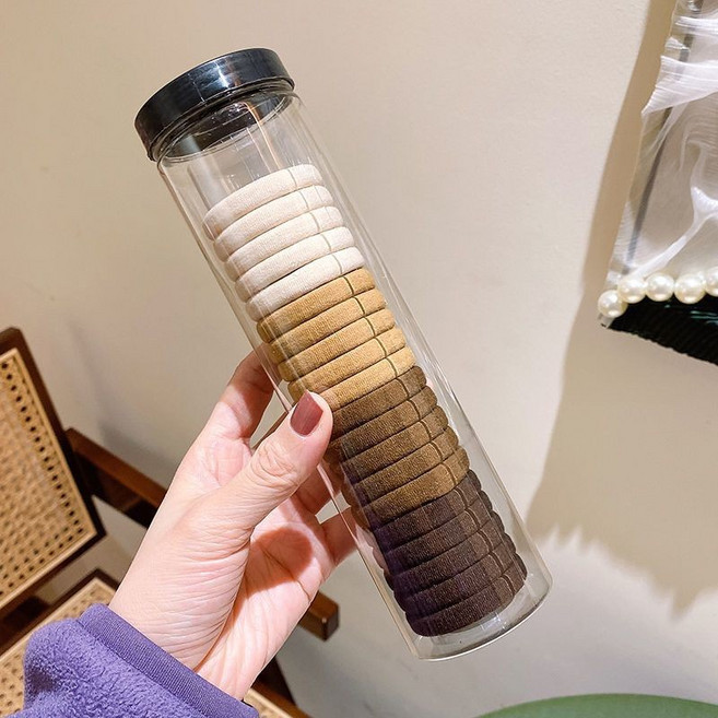 彈力髮圈 髮圈 罐裝髮圈 綁頭髮 橡皮筋 不咬髮髮圈