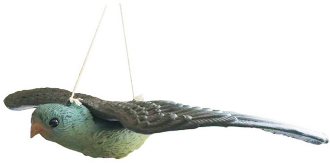 伊德萊斯 仿真老鷹驅趕器 戶外園林嚇鳥擺飾, 灰色-飛行款