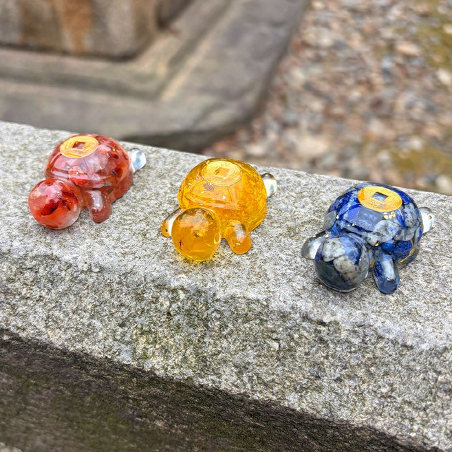 커버풀 행운의 엽전 거북이 파츠 금전운 재물운 풍수 집들이 소품 개업 선물 인테리어 미니 장식 모형