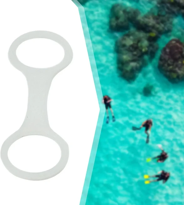 스쿠버 다이빙 스노클 클립 키퍼 잠금 장치 리테이너 퀵 릴리스 소프트 스트랩 튜브 홀더, white, 02 하얀색