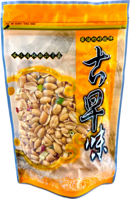 心晴食品坊 蔥蒜花生 古早味零食 酥脆鹹香 下酒菜 泡茶點心, 280g, 1個