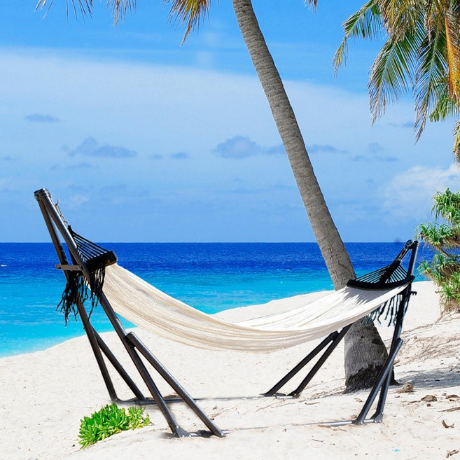 프리미엄 가정용 캠핑 접이식 해먹 스탠드 (해먹+스탠드+전용가방+모기장), 브라운