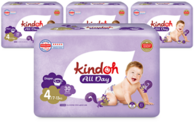 킨도 프리미엄 뉴올데이 밴드형 기저귀, 4단계, 840매