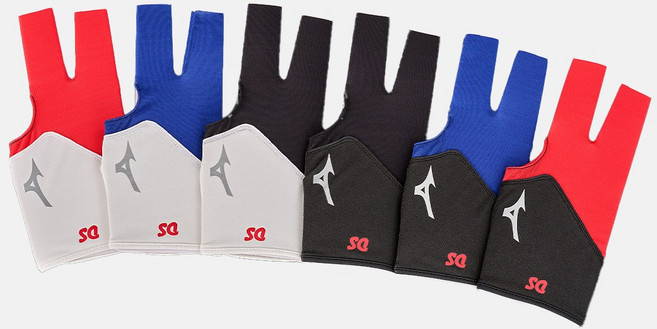 DS 미즈노 당구 장갑 C타입, 블랙-화이트, 1개