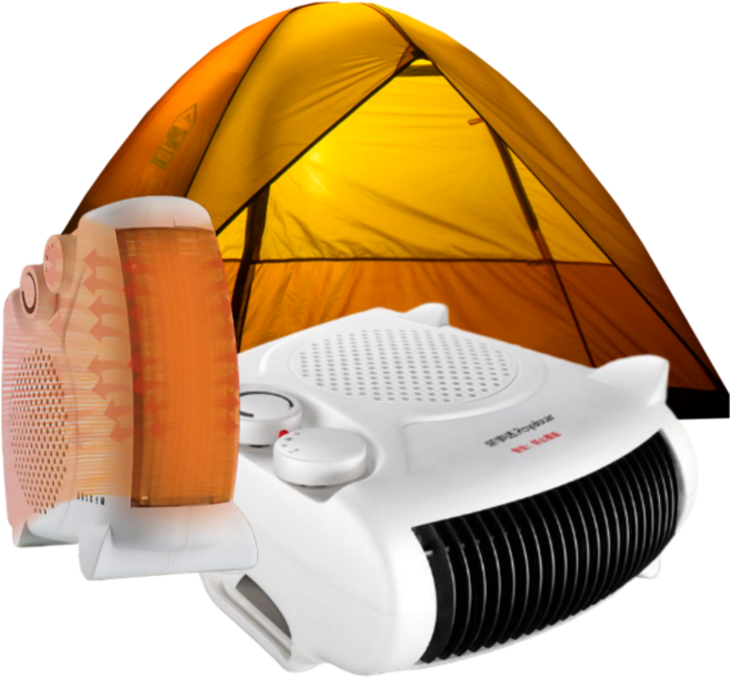 라누에브 겨울 미니 캠핑 가정용 온풍기 히터 난로, 화이트