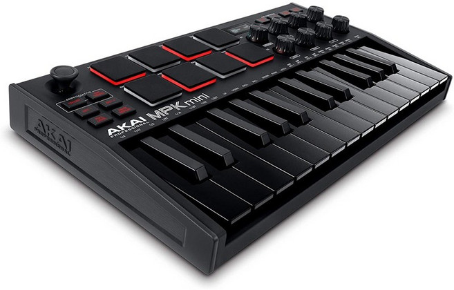 Akai MPK Mini MK3 MIDI鍵盤 第三代 台灣公司貨保固一年 創作錄音鍵盤, 黑色限量款,單台