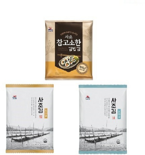[사조김 공식온라인몰] 사조김 전장김 모음 재래김 무가미 김밥김, 12g, 5개, 청돌김 무가미 전장