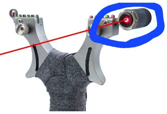 競技專用 彈弓 套裝 附1KG 彈珠, 1個, 單買雷射瞄配件(含固定座)