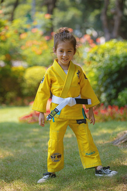 FLUORY 아동 브라질리언 주짓수 도복 키즈 브라질리안 어린이 스포츠 유니폼 무술 의류