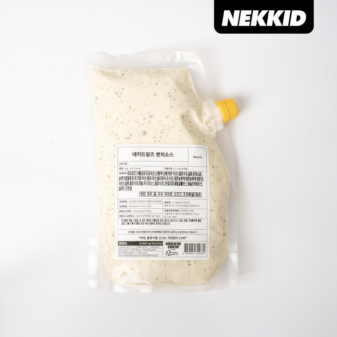 랜치 소스 드레싱 1kg (네키드윙즈), 1개