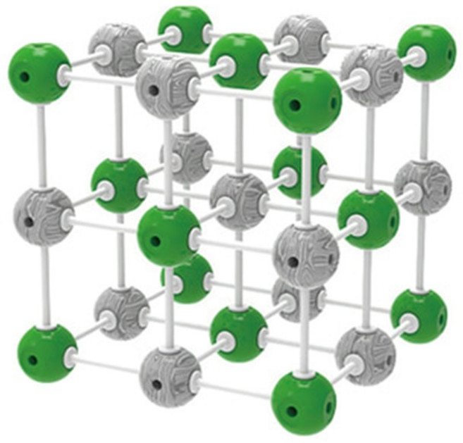 LX-6808 NaCl 염화나트륨 입체 분자구조모형 조립키트 방과후 중등 결정 결정학 체험 입자 학생 과학모형