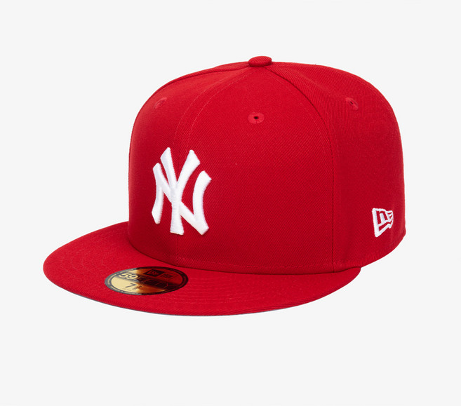 뉴에라 NEW ERA 공용 뉴욕 양키스 베이직 사이즈캡 스칼렛 11591122 359067, 712(59.6cm), 레드