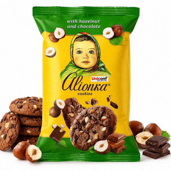 "ALYONKA" 알룐카 헤이즐넛 앤 초코칩 쿠키, 1개, 170g