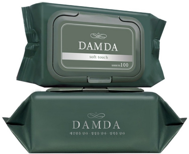 담다 물티슈 캡형, 48g, 100매입, 10개