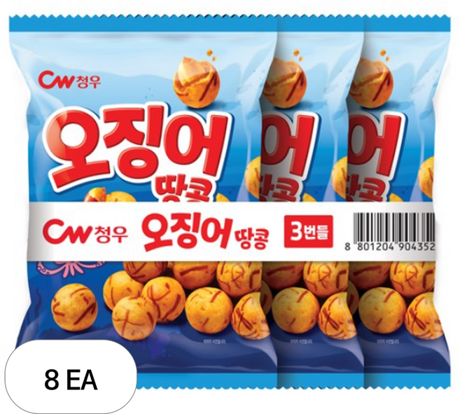 청우식품 오징어땅콩, 270g, 8개