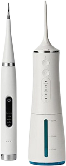 [치과공식판매] 원웨이 휴대용 구강세정기 구강청결기 스타터 1+1 2개, 화이트, V1