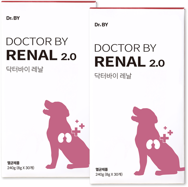 닥터바이 레날 강아지 신장 영양제 방광 배뇨 요로 건강 도움, 2세트, 30회분