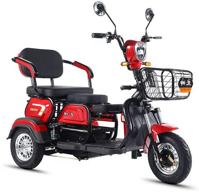 세발 오토바이 전동차 3발 출퇴근용 바이크 스쿠터 전기 삼륜 전동, 업그레이드형 경제적 72V 1000W