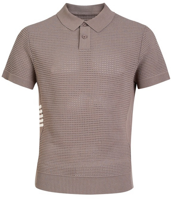 SNP골프 남성 에어메쉬 카라 니트 반팔