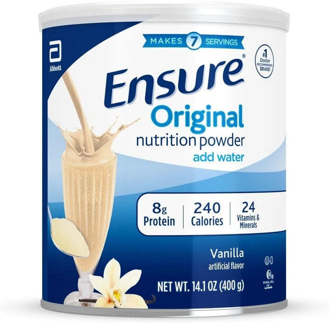 Ensure Original 엔슈어 오리지널 파우더 바닐라맛 쉐이크 14oz(397g) Nutrition Powder Vanilla 9g 단백질, 400g, 1개 - 쿠팡