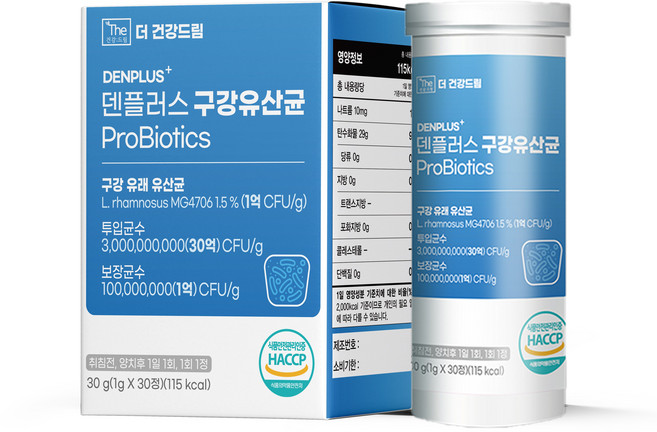 더건강드림 구강유산균 덴플러스 30g, 30정, 1박스