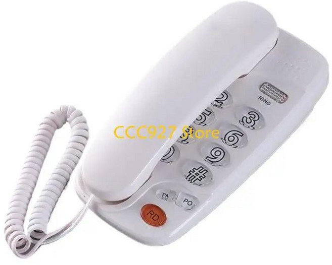 호환 C4DB KX- T638 미니 전화 데스크 벽 마운트 코드 폰 홈 유선 전화, 기본