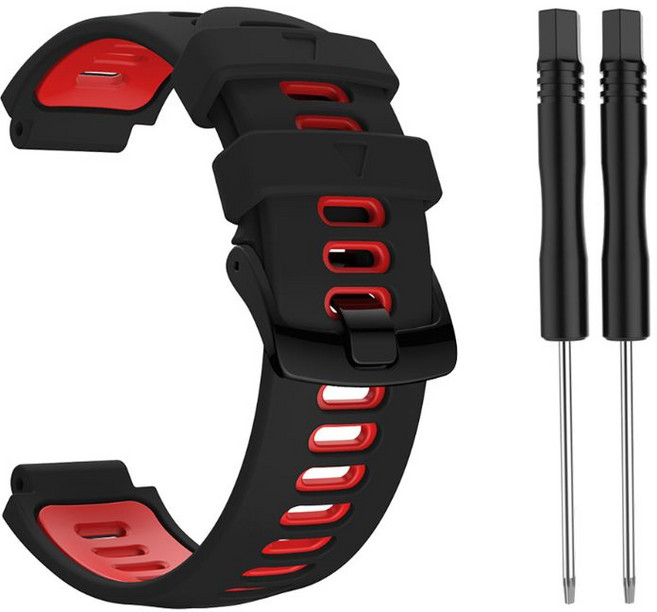 Garmin-Forerunner 735XT/220/230/235를위한 교체 스틸 버클 실리콘 스트랩, 2, 1개
