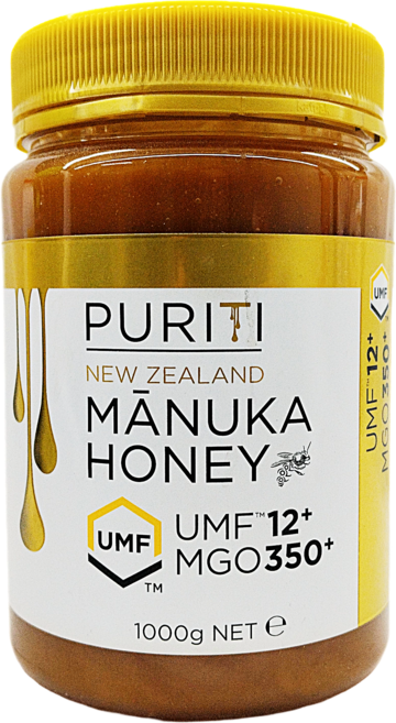Puriti 紐西蘭麥蘆卡蜂蜜 UMF 12+ MGO 350+ 1000g, 1000公克, 1個