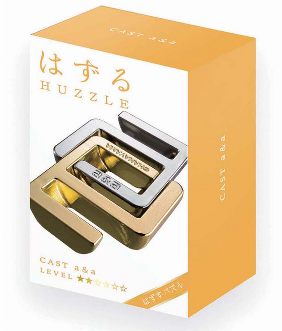 해피퍼즐 하나야마 캐스트퍼즐 a&a 에이앤에이 2단계 취미퍼즐 하즈루, 실버&골드, 1개, 2피스