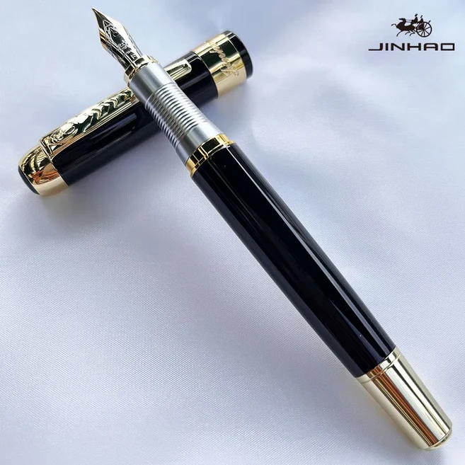 1 PCS JINHAO 250 럭셔리 브랜드의 새로운 비즈니스 기념품 아름다운 서예 및 미술 만년필, 01 Black