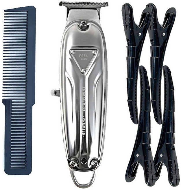 FEEL 필 재팬 트리머02 프리미어 전문가용 이발기+바리깡커트빗+헤어핀셋, 쿠팡배송