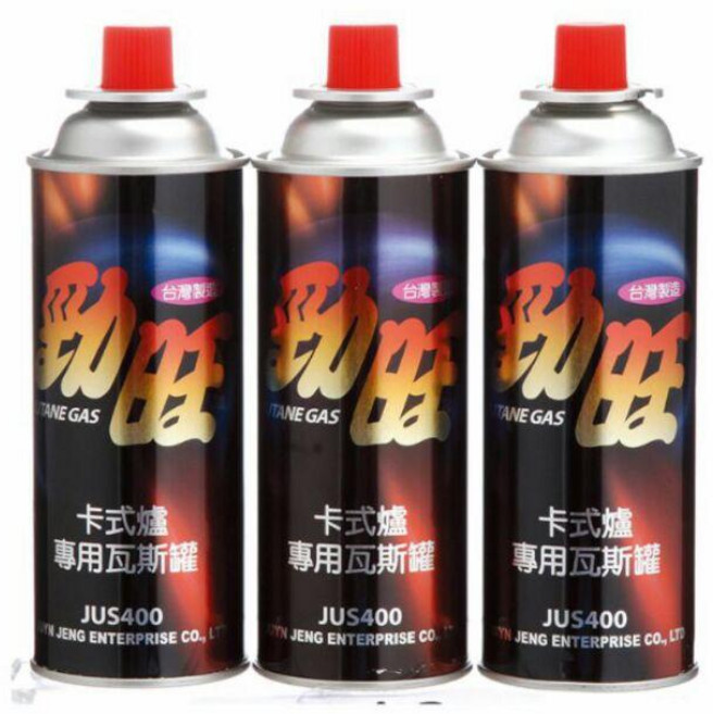 勁旺 卡式爐專用瓦斯罐 JUS400, 220g, 3個