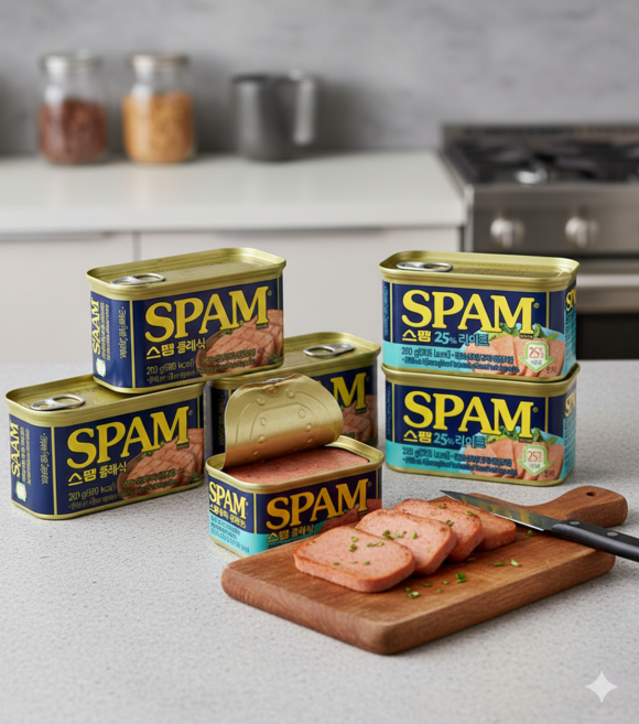 스팸 클래식 200gx3 +스팸 25%라이트 200g x6, 9개