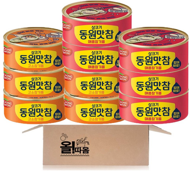 동원 맛참참치 135g 2종기획 고소참기름 5개+매콤참기름 5개, 1세트, 1.35kg