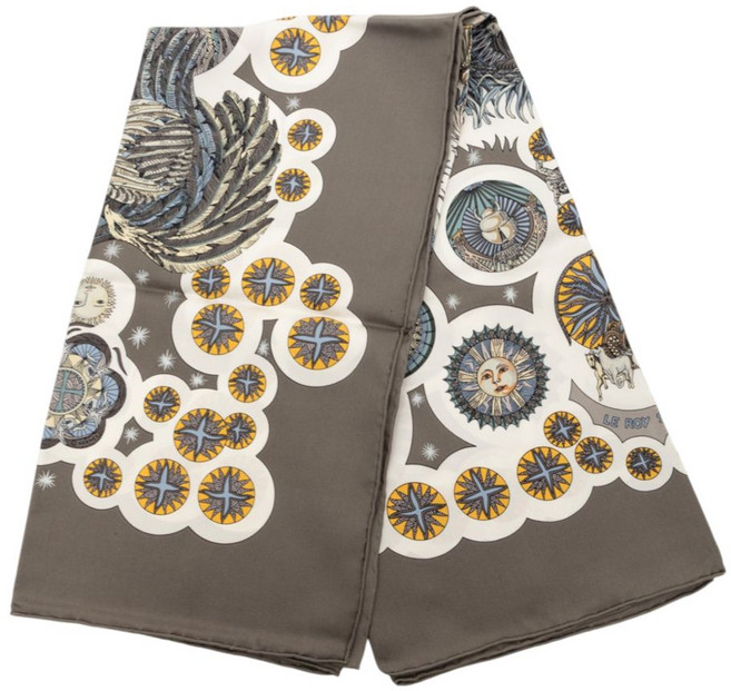 에르메스 중고 2000-2026 르 로이 솔레일 실크 90 스카프