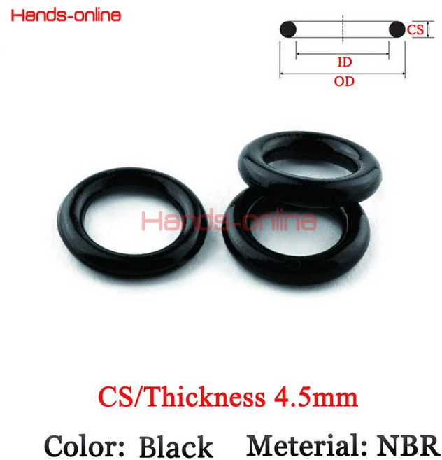 두께 CS 5MM 교체 검정색 고무 가스켓 니트릴 와셔, 55x46x4 5mm, 1개
