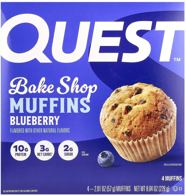 지금 곧 품절됩니다 Quest Nutrition Bake Shop 머핀 블루베리 4팩 각 57g(2.01oz) 서둘러주시면 감사하겠습니다, QuestNutritionBakeShop머핀블루베리4팩 - 쿠팡