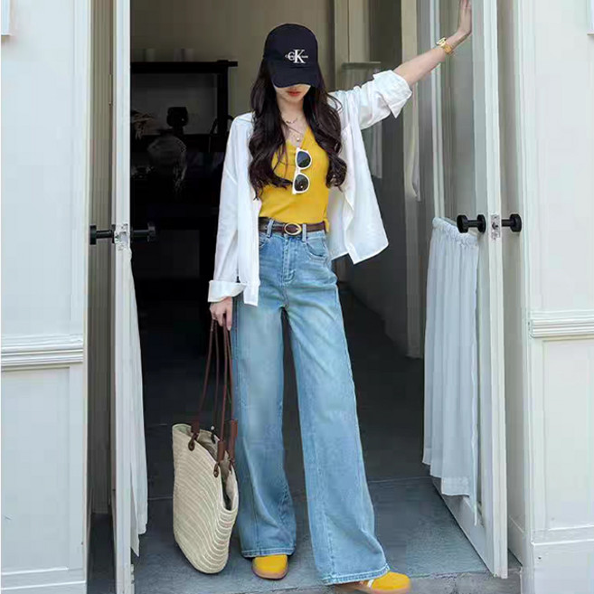 제이로그 여성 와이드핏 데님 청바지 론티치청PT