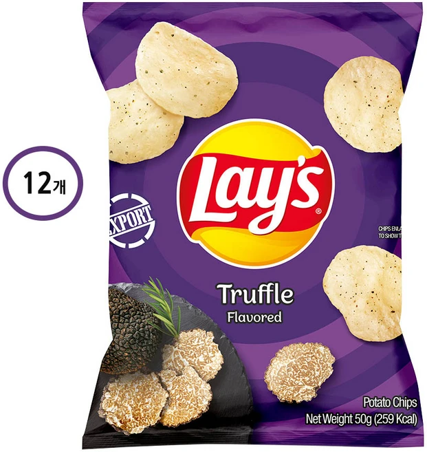 레이즈 미국 감자칩 트러플감자칩 lay, 50g, 12개 - 쿠팡