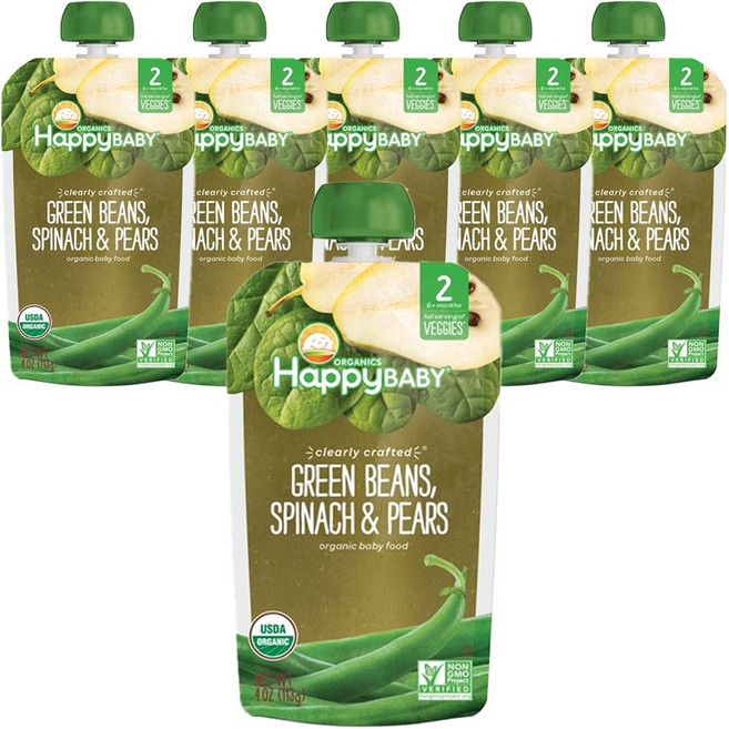 해피베이비 클리어리 크래프티드 어린이 스무디 113g, 6개