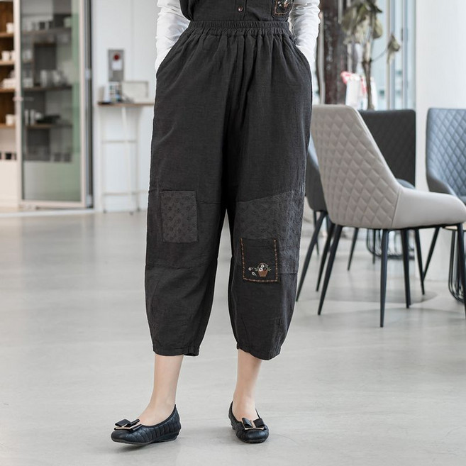 모슬린 엄마옷 면 생활한복 바지 MQG125941 마담 미시 중년여성 빅사이즈 할머니옷 50대 60대 70대