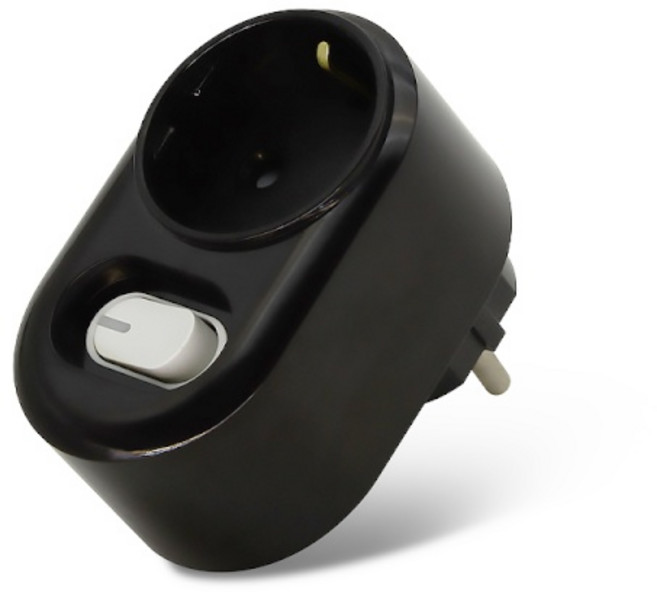 현대일렉트릭 국산 절전형 개별 차단 1구 멀티탭, 블랙, 1개, 8.5cm