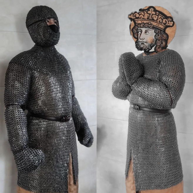 중세 기사 사슬 갑옷 맞춤형 코스프레의상 전신 의상 고전 유럽 할로윈