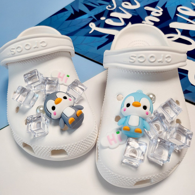 입체 펭귄얼음파츠 16종세트 신발악세사리 피규어 신꾸